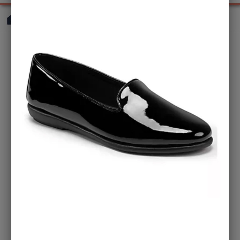 Aerosoles betunis patent leather slip on flats nib 6 m